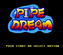 Pipe Dream (Japan) Title Screen